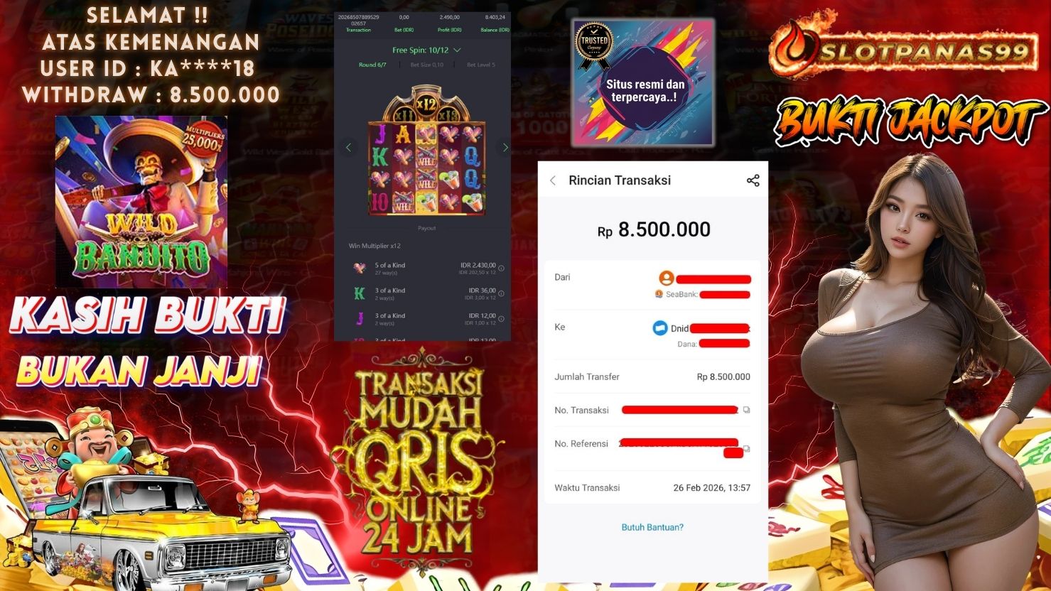 SLOTPANAS99 JACKPOT SLOT WILD BANDITO